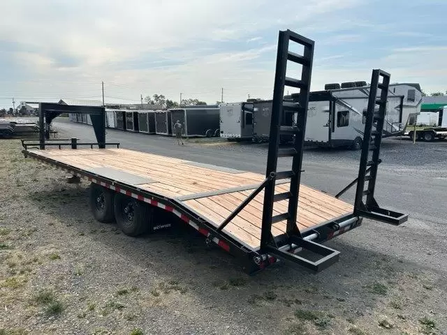 BWise 8.5 x 24 Gooseneck Equipment Trailer Ladder Ramps 2 BWise 8.5 x 24 Gooseneck Equipment Trailer Ladder Ramps - Image 2
