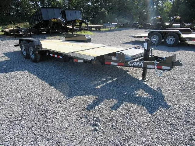 CAM Superline 7 x 21 Gravity Split Tilt Trailer 1 CAM Superline 7 x 21 Gravity Split-Tilt Trailer – 4′ Stationary Deck