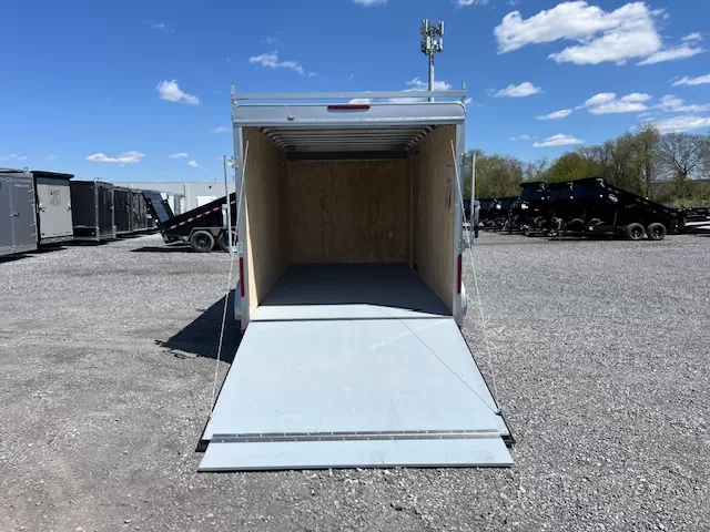Car Mate 7 x 14 Enclosed Cargo Trailer Ladder Racks 6 Car Mate 7 x 14 Enclosed Cargo Trailer