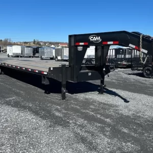 Gooseneck Full Width Ramps 44"W x 60"L Deck 98"W x 35'L Flat Deck Plus 5' Beavertail 102" Wide With Rub Rail Electric Brakes 10K Oil Bath Axles Tires 235/80/R16 LRE D-Rings LED Lights Tool Box Dual 12K Jacks Pressure Treated Deck 3" Channel Crossmembers