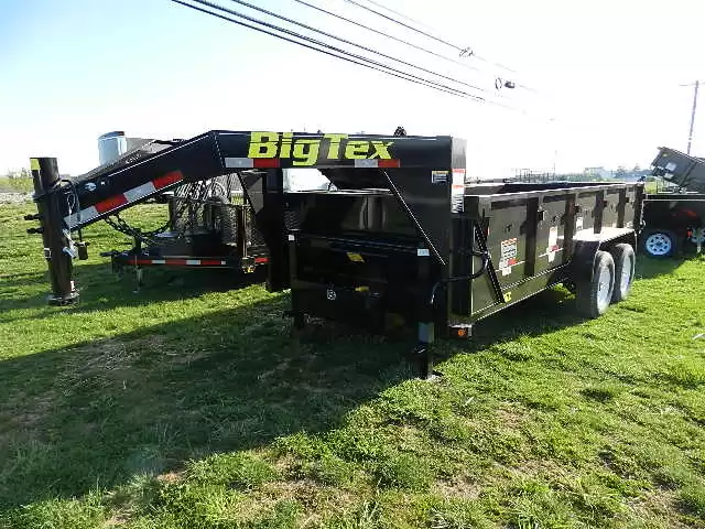 Big Tex 7 x 16 Gooseneck Dump Trailer 1 Big Tex 7 x 16 Gooseneck Dump Trailer – Combo Gate & Ramps