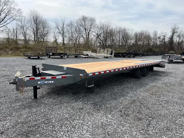 BWise 8 x 28 Deckover Equipment Trailer Full Width Ramps 1 BWise 8 x 28 Deckover Equipment Trailer Full Width Ramps
