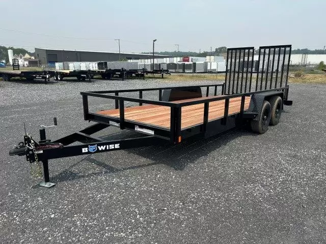 BWise 7 x 18 Equipment Trailer – Split Landscape Ramp 3 BWise 7 x 18 Equipment Trailer – Split Landscape Ramp - Image 3