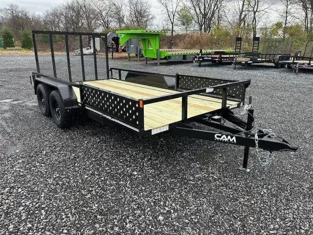 Cam Superline 7 x 14 Landscape Utility Trailer – Side ATV Ramps 1 Cam Superline 7 x 14 Landscape Utility Trailer – Side ATV Ramps