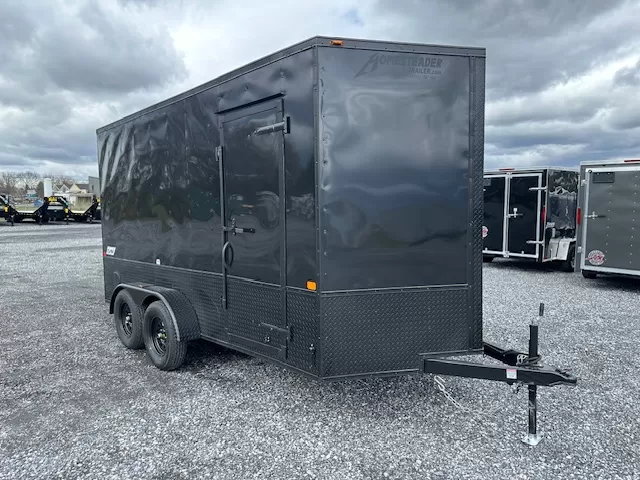 Homesteader 7 x 14 Enclosed Cargo Trailer – Black Trim OHV 1 Homesteader 7 x 14 Enclosed Cargo Trailer – Black Trim OHV