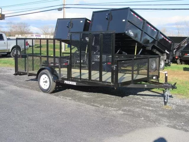 Premier 7 x 14 Landscape Utility Trailer – Mesh Sides & ATV Ramp 1 Premier 7 x 14 Landscape Utility Trailer – Mesh Sides & ATV Ramp