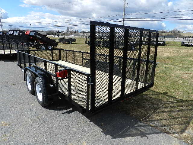 Premier 6.4 x 14 Landscape Utility Trailer – High Mesh Sides 2 Premier 6.4 x 14 Landscape Utility Trailer – High Mesh Sides - Image 2