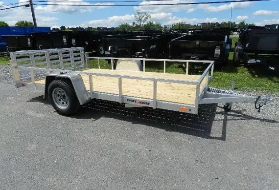 Sport Haven 7×12 Aluminum Utility Trailer – Bi-Fold Ramp Gate 1 Sport Haven 7×12 Aluminum Utility Trailer – Bi-Fold Ramp Gate