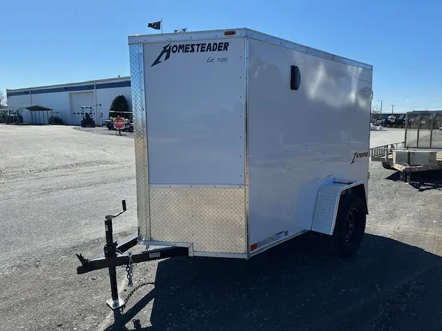 Homesteader 5 x 8 Enclosed V Nose Cargo Trailer Barn Doors 1 Homesteader 5 x 8 Enclosed V Nose Cargo Trailer Barn Doors