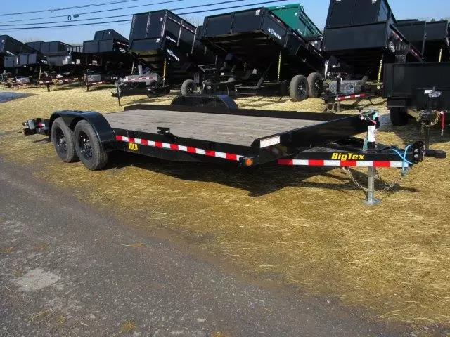 Big Tex 83″ x 20′ Wood Deck Open Car Trailer 10K GVW 1 Big Tex 83″ x 20′ Wood Deck Open Car Trailer 10K GVW