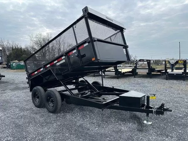 Premier 7 x 12 High Side Dump Trailer – Combo Gate & Ramps 1 Premier 7 x 12 High Side Dump Trailer – Combo Gate & Ramps